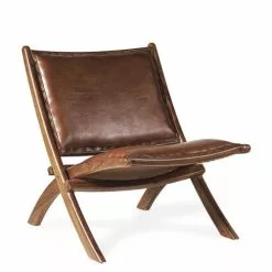 MOYCOR Fauteuils Fauteuil Pliant En Cuir Marron