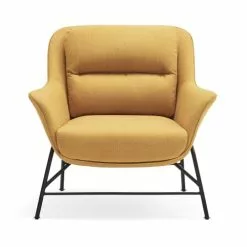 TEULAT Fauteuils Fauteuil Rembourré En Moutarde Et Pied En Métal 8 TEULAT Fauteuils Fauteuil Rembourré En Moutarde Et Pied En Métal -Chaise Soldes Magasin fauteuil rembourre en moutarde et pied en metal 2