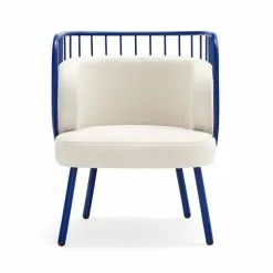 TEULAT Fauteuils Fauteuil Rembourré Et Structure Métallique En Bleu Foncé 8 TEULAT Fauteuils Fauteuil Rembourré Et Structure Métallique En Bleu Foncé -Chaise Soldes Magasin fauteuil rembourre et structure metallique en bleu fonce 2