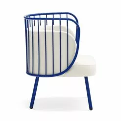 TEULAT Fauteuils Fauteuil Rembourré Et Structure Métallique En Bleu Foncé 9 TEULAT Fauteuils Fauteuil Rembourré Et Structure Métallique En Bleu Foncé -Chaise Soldes Magasin fauteuil rembourre et structure metallique en bleu fonce 3