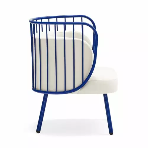 TEULAT Fauteuils Fauteuil Rembourré Et Structure Métallique En Bleu Foncé 4 TEULAT Fauteuils Fauteuil Rembourré Et Structure Métallique En Bleu Foncé – Image 4