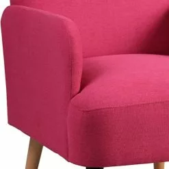 Altobuy Fauteuils Fauteuil Rembourré Tissu Rose -Chaise Soldes Magasin fauteuil rembourre tissu rose 4