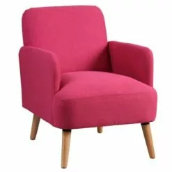 Altobuy Fauteuils Fauteuil Rembourré Tissu Rose -Chaise Soldes Magasin fauteuil rembourre tissu rose 5