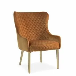 MOYCOR Fauteuils Fauteuil Rembourré Velours Orange