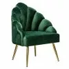 Nordlys Fauteuils Fauteuil Retro En Métal Et Velours Vert