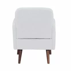 Drawer Fauteuils Fauteuil Rétro En Tissu Bouclette Pieds Bois Foncé Ecru -Chaise Soldes Magasin fauteuil retro en tissu bouclette pieds bois fonce ecru 4