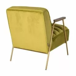 Mathi Design Fauteuils Fauteuil Retro En Velours Vert -Chaise Soldes Magasin fauteuil retro en velours vert 3