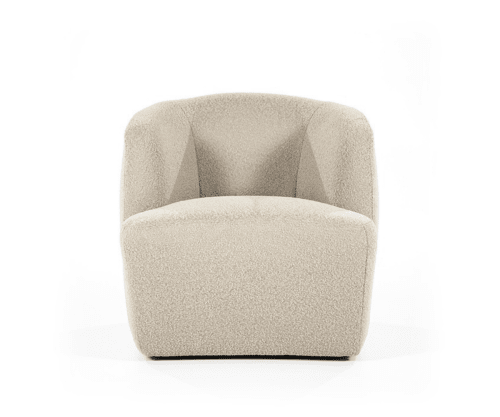 Meubles & Design Fauteuils Fauteuil Rond Avec Accoudoirs En Tissu Beige 4 Meubles & Design Fauteuils Fauteuil Rond Avec Accoudoirs En Tissu Beige – Image 4
