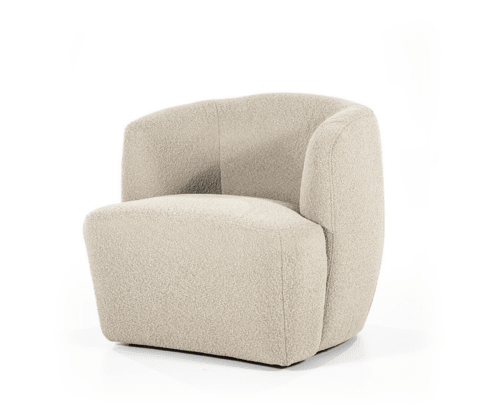 Meubles & Design Fauteuils Fauteuil Rond Avec Accoudoirs En Tissu Beige 1 Meubles & Design Fauteuils Fauteuil Rond Avec Accoudoirs En Tissu Beige