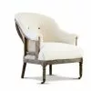PIB Fauteuils Fauteuil Rond En Tissu Beige