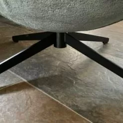 Mathi Design Fauteuils Fauteuil Rotatif En Velours Bleu -Chaise Soldes Magasin fauteuil rotatif en velours bleu 4