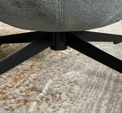 Mathi Design Fauteuils Fauteuil Rotatif En Velours Bleu Gris -Chaise Soldes Magasin fauteuil rotatif en velours bleu gris 3