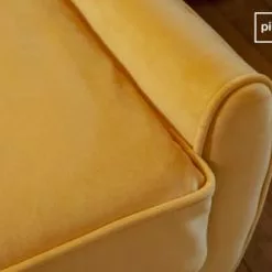 PIB Fauteuils Fauteuil Rotatif En Velours Jaune -Chaise Soldes Magasin fauteuil rotatif en velours jaune 3