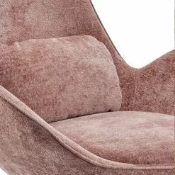 Mathi Design Fauteuils Fauteuil Rotatif En Velours Rose -Chaise Soldes Magasin fauteuil rotatif en velours rose 3