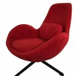 Mathi Design Fauteuils Fauteuil Rotatif En Velours Rose -Chaise Soldes Magasin fauteuil rotatif velours rouge