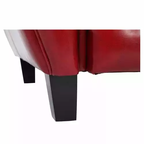 Rendez Vous Déco Fauteuils Fauteuil Rouge En Croute De Cuir Enduite 6 Rendez Vous Déco Fauteuils Fauteuil Rouge En Croute De Cuir Enduite – Image 6