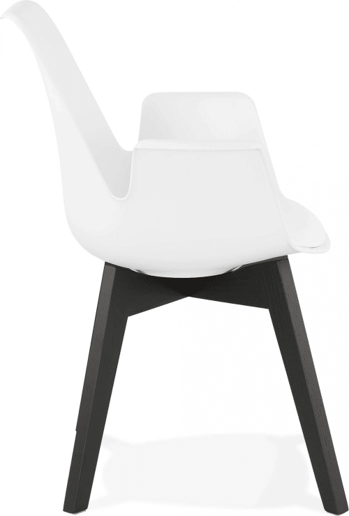 Kokoon Design Fauteuils Fauteuil Scandinave Rembourré Assise Blanc Pieds Noir 3 Kokoon Design Fauteuils Fauteuil Scandinave Rembourré Assise Blanc Pieds Noir – Image 3