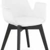 Kokoon Design Fauteuils Fauteuil Scandinave Rembourré Assise Blanc Pieds Noir