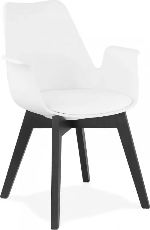 Kokoon Design Fauteuils Fauteuil Scandinave Rembourré Assise Blanc Pieds Noir 1 Kokoon Design Fauteuils Fauteuil Scandinave Rembourré Assise Blanc Pieds Noir