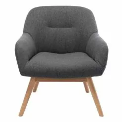 Moloo Fauteuils Fauteuil Scandinave Tissu Gris Pieds Bois -Chaise Soldes Magasin fauteuil scandinave tissu gris pieds bois 4