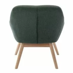Moloo Fauteuils Fauteuil Scandinave Tissu Vert Forêt Pieds Bois -Chaise Soldes Magasin fauteuil scandinave tissu vert foret pieds bois 2