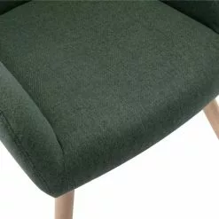 Moloo Fauteuils Fauteuil Scandinave Tissu Vert Forêt Pieds Bois -Chaise Soldes Magasin fauteuil scandinave tissu vert foret pieds bois 3