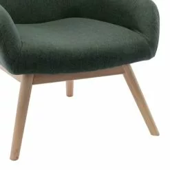 Moloo Fauteuils Fauteuil Scandinave Tissu Vert Forêt Pieds Bois -Chaise Soldes Magasin fauteuil scandinave tissu vert foret pieds bois 5