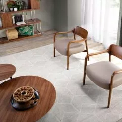 Angel Cerda Fauteuils Fauteuil Simili Cuir Et Bois De Frêne Massif Couleur Noyer -Chaise Soldes Magasin fauteuil simili cuir et bois de frene massif couleur noyer 2