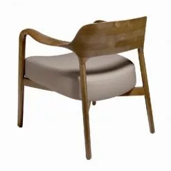 Angel Cerda Fauteuils Fauteuil Simili Cuir Et Bois De Frêne Massif Couleur Noyer -Chaise Soldes Magasin fauteuil simili cuir et bois de frene massif couleur noyer 3