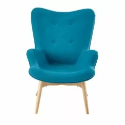 Maisons Du Monde Fauteuils Fauteuil Style Scandinave Bleu Pétrole -Chaise Soldes Magasin fauteuil style scandinave bleu petrole 1000 11 24 155578 10