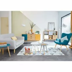 Maisons Du Monde Fauteuils Fauteuil Style Scandinave Bleu Pétrole -Chaise Soldes Magasin fauteuil style scandinave bleu petrole 1000 11 24 155578 14