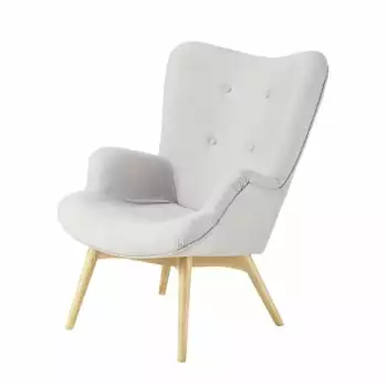 Maisons Du Monde Fauteuils Fauteuil à Bouclettes Blanches 5 Maisons Du Monde Fauteuils Fauteuil à Bouclettes Blanches – Image 5