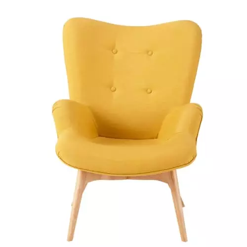 Maisons Du Monde Fauteuils Fauteuil Style Scandinave Jaune 3 Maisons Du Monde Fauteuils Fauteuil Style Scandinave Jaune – Image 3