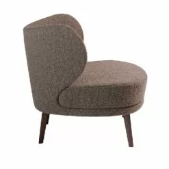 Angel Cerda Fauteuils Fauteuil Tapissé De Tissu Marron Avec Pieds En Acier Brun -Chaise Soldes Magasin fauteuil tapisse de tissu marron avec pieds en acier brun 2