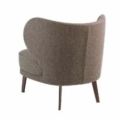 Angel Cerda Fauteuils Fauteuil Tapissé De Tissu Marron Avec Pieds En Acier Brun -Chaise Soldes Magasin fauteuil tapisse de tissu marron avec pieds en acier brun 3