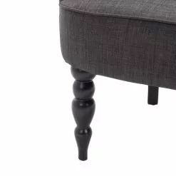 Beliani Fauteuils Fauteuil Tapissé En Tissu Gris Foncé -Chaise Soldes Magasin fauteuil tapisse en tissu gris fonce 5