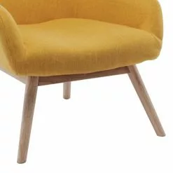 Moloo Fauteuils Fauteuil Tissu Curry Pieds Bois -Chaise Soldes Magasin fauteuil tissu curry pieds bois 5