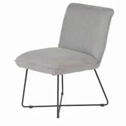 Zago Fauteuils Fauteuil Tissu Et Métal Gris Clair Design -Chaise Soldes Magasin fauteuil tissu et metal gris clair design 3