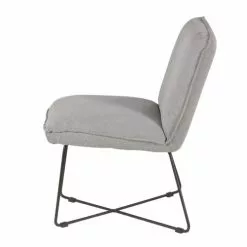 Zago Fauteuils Fauteuil Tissu Et Métal Gris Clair Design -Chaise Soldes Magasin fauteuil tissu et metal gris clair design 4