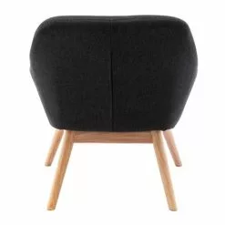 Moloo Fauteuils Fauteuil Tissu Gris Foncé Pieds Bois -Chaise Soldes Magasin fauteuil tissu gris fonce pieds bois 2