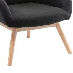 Moloo Fauteuils Fauteuil Tissu Gris Foncé Pieds Bois -Chaise Soldes Magasin fauteuil tissu gris fonce pieds bois 5