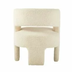 Maisons Du Monde Fauteuils Fauteuil Tripode à Bouclettes Blanches -Chaise Soldes Magasin fauteuil tripode a bouclettes blanches 1000 16 29 209949 3