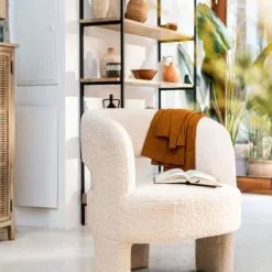 Maisons Du Monde Fauteuils Fauteuil Tripode à Bouclettes Blanches -Chaise Soldes Magasin fauteuil tripode a bouclettes blanches 1000 16 29 209949 6