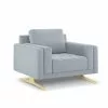 Micadoni Home Fauteuils Fauteuil Velours Bleu Clair 1 Place