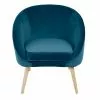 Zago Fauteuils Fauteuil Velours Bleu Foncé