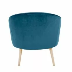 Zago Fauteuils Fauteuil Velours Bleu Foncé -Chaise Soldes Magasin fauteuil velours bleu fonce 3