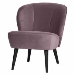 Woood Fauteuils Fauteuil Velours Lila -Chaise Soldes Magasin fauteuil velours lila 2