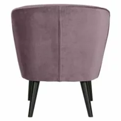 Woood Fauteuils Fauteuil Velours Lila -Chaise Soldes Magasin fauteuil velours lila 4