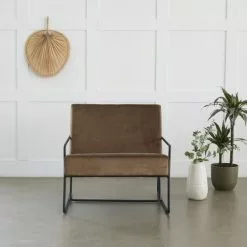 Bois Dessus Bois Dessous Fauteuils Fauteuil Velours Marron -Chaise Soldes Magasin fauteuil velours marron 2