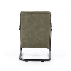 Meubles & Design Fauteuils Fauteuil Vintage Accoudoirs Métal En Simili Vert -Chaise Soldes Magasin fauteuil vintage accoudoirs metal en simili vert 4